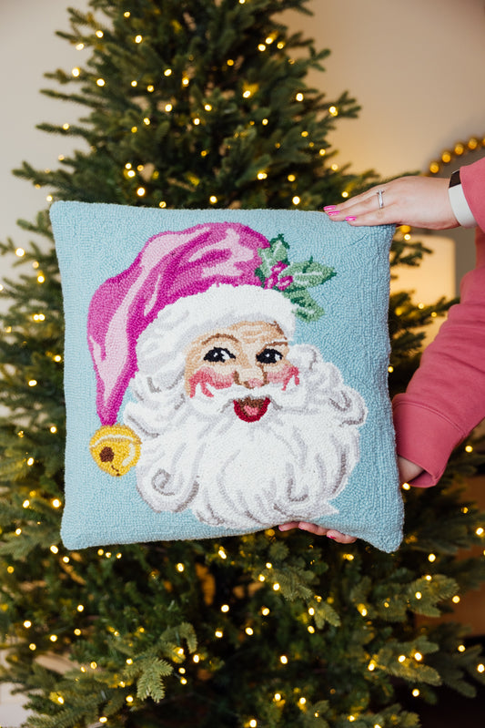 Retro Pink Santa Hook Pillow