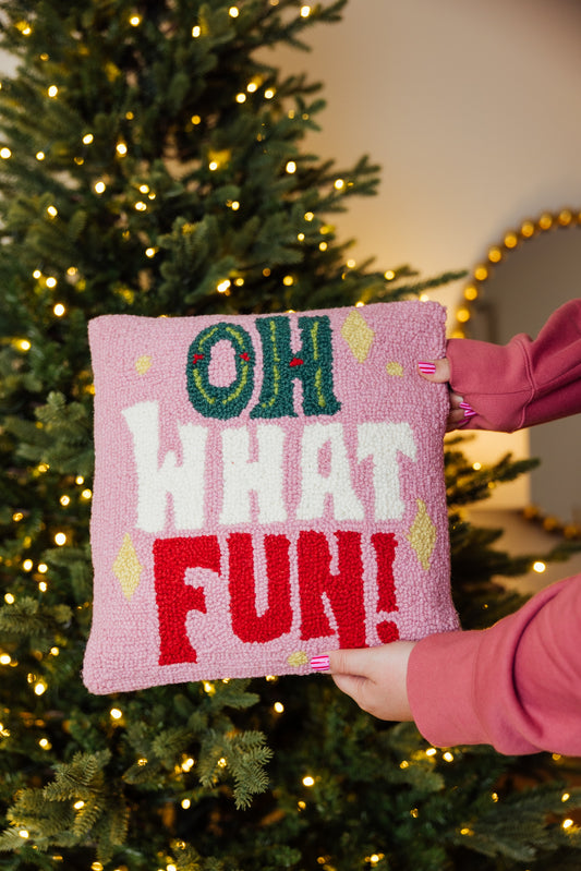 Oh What Fun Hook Pillow