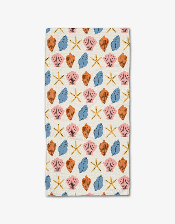 Seashell Collection Geometry Bar Towel
