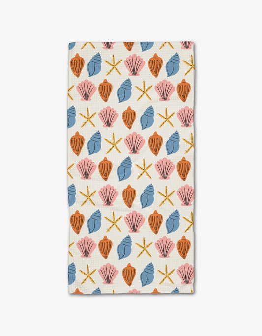 Seashell Collection Geometry Bar Towel