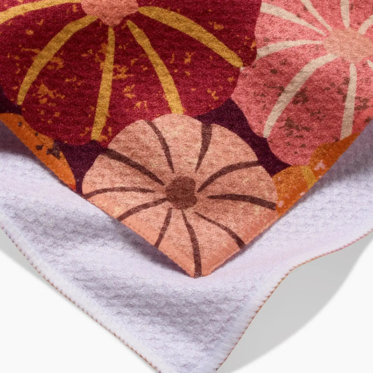 Spicy Pumpkins Geometry Tea Towel