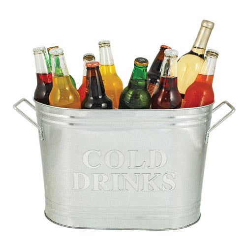 Cold Drinks Galvanized Metal Tub