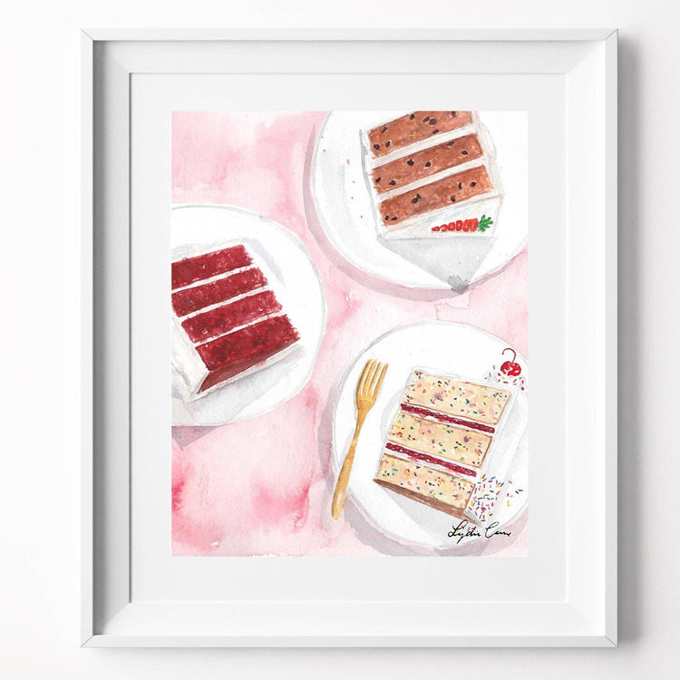 Cake Slices Art Print