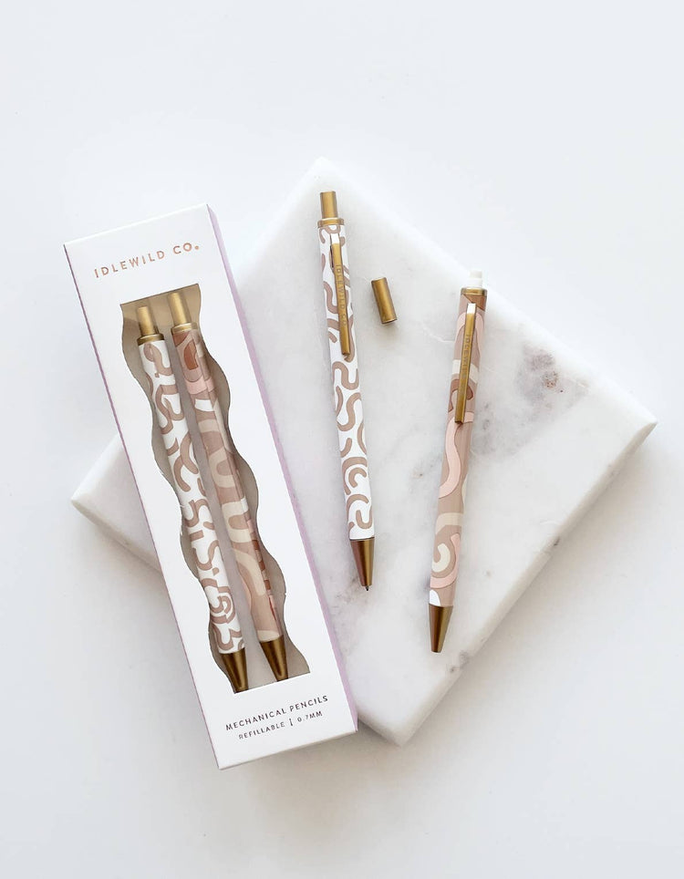 Neutral Squiggles Mechanical Pencil Set