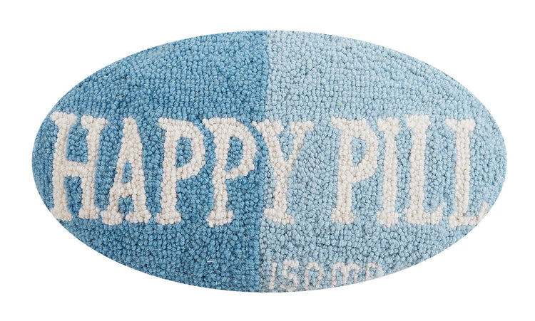 Happy Pill Blue Hook Pillow
