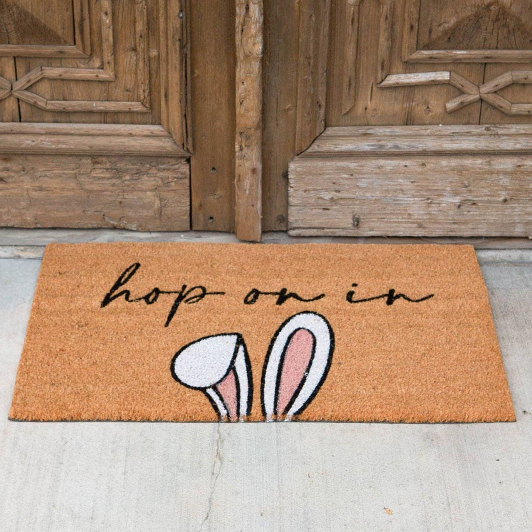 Hop On In Coir Doormat