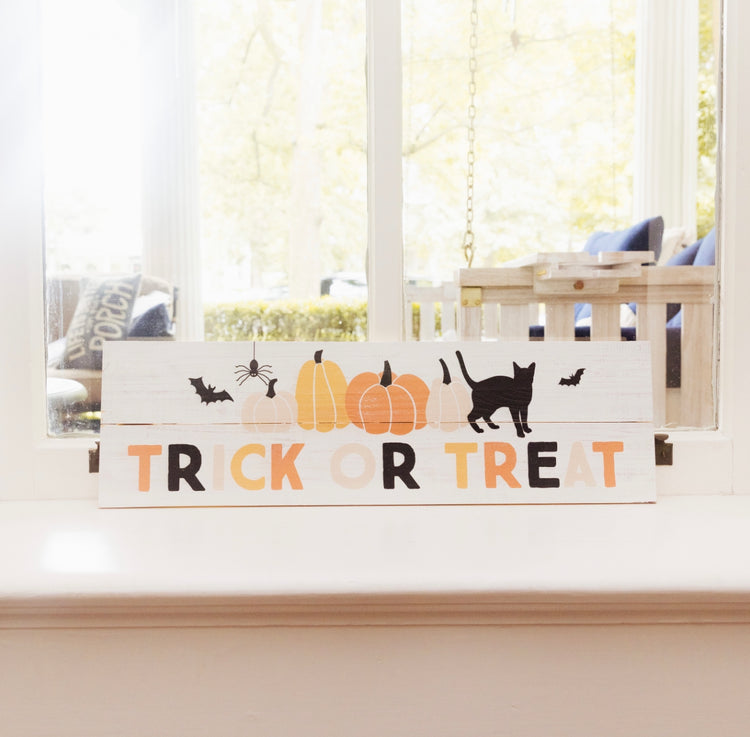 Trick Or Treat Pallet Board Sign